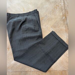 ALEXANDRE LONDON Pure Wool Pants Gray Size 38” Waist 38” Inseam 30” Roll Up Hem